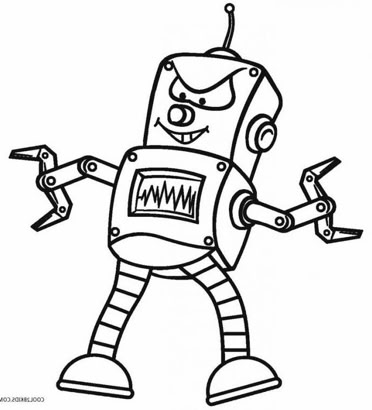 Strichzeichnung eines Roboters