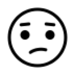 Besorgt blickendes Gesicht-Symbol